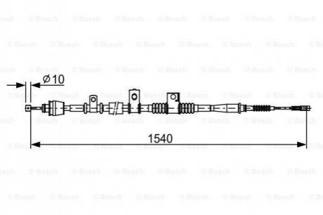 1987482621 BOSCH BOSCH KIA Трос ручн.тормоза прав.Cerato 11/04 -