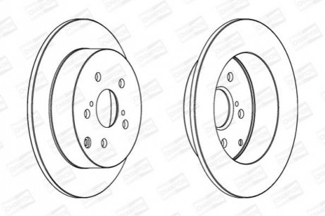 562415CH CHAMPION CHAMPION TOYOTA Диск тормозной задн.Corolla 01-