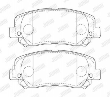 573787J Jurid JURID JEEP К-т пер. торми. колодок Cherokee 13-