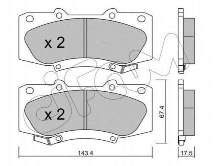 822-937-0 CIFAM CIFAM TOYOTA Тормозные колодки передн.Hilux 05-