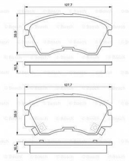 0986460978 BOSCH BOSCH Тормозные колодки дисковые Pajero 83-91