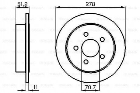 0986478487 BOSCH BOSCH OPEL Диск тормозной задний Sintra 96-99