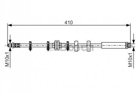 1987476639 BOSCH BOSCH FIAT Шланг тормозной пер.Brava,Bravo -01