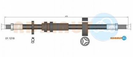 01.1218 ADRIAUTO ADRIAUTO FIAT Шланг тормозной пер. ALFA 33 -90