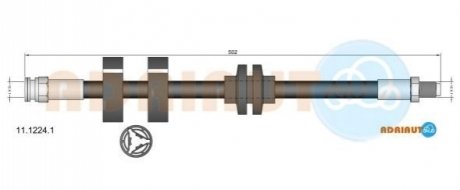 11.1224.1 ADRIAUTO ADRIAUTO FIAT Шланг тормозной передн Doblo 00-