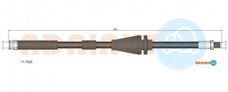 11.1322 ADRIAUTO ADRIAUTO FIAT Тормозной шланг передн.Punto 99-