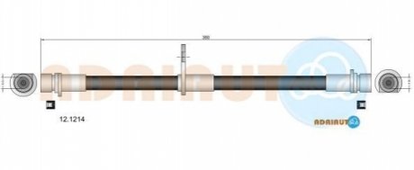 12.1214 ADRIAUTO ADRIAUTO HONDA Шланг тормозной зад.Accord 93-