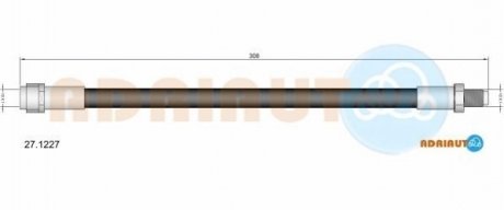 27.1227 ADRIAUTO ADRIAUTO DB Шланг тормозной задн. W202/210/140