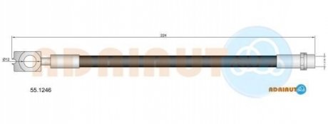 55.1246 ADRIAUTO ADRIAUTO VW Шланг тормозной задн.Passat 96-00