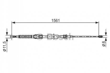 1987477942 BOSCH Трос стояночного тормоза