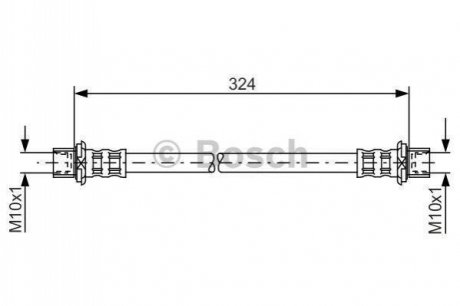 1987481016 BOSCH BOSCH TOYOTA Шланг тормозной зад. Corolla 92-