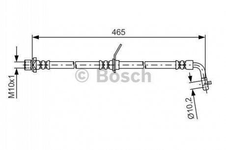 1987481612 BOSCH BOSCH TOYOTA Шланг тормозной задн. Avensis -03