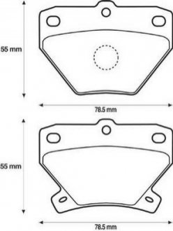 572450J Jurid JURID TOYOTA Тормозные колодки задн. Yaris 99-