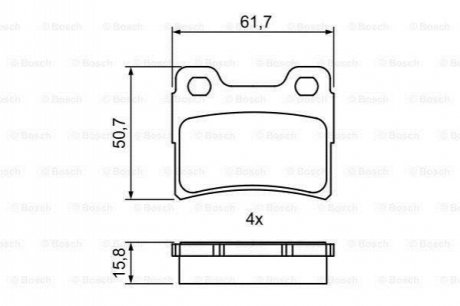 0986495386 BOSCH BOSCH FORD Колодки тормозные задні ESCORT 90-