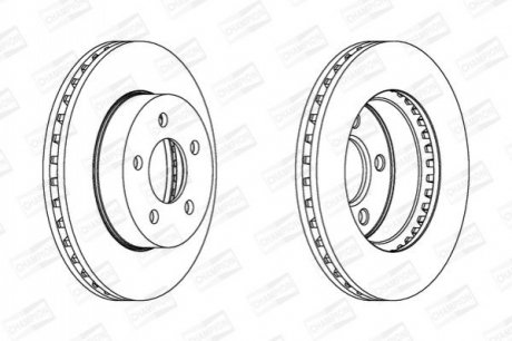 562856CH CHAMPION CHAMPION JEEP Диск тормозной задн.Cherokee 01-