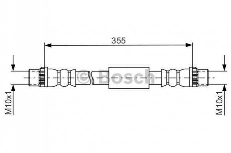 1987481665 BOSCH BOSCH PEUGEOT Тормозной шланг задн. EXPERT 07-