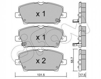 822-728-0 CIFAM CIFAM HONDA Тормозные колодки передн.Civic 06-