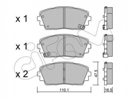 822-941-0 CIFAM CIFAM KIA Тормозные колодки передн.Picanto 11-
