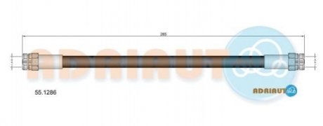 55.1286 ADRIAUTO ADRIAUTO Шланг тормозной задний SKODA YETI 09-
