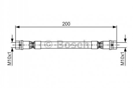 1987476402 BOSCH BOSCH AUDI Шланг тормозной задний Audi 80 91-