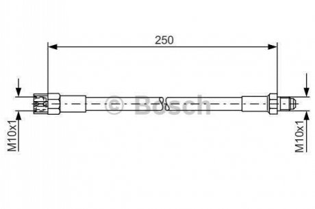 1987476009 BOSCH BOSCH AUDI Шланг тормозной задн. 80 86-91, 90