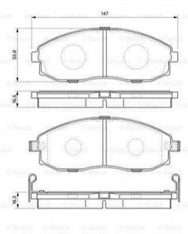 0986424670 BOSCH BOSCH Тормозные колодки дисковые H1, H100 97-