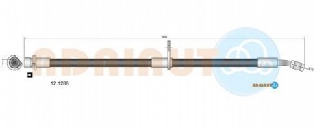 12.1288 ADRIAUTO ADRIAUTO HONDA Шланг торм. зад. пр.Accord 98-
