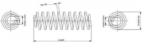 SP3346 MONROE MONROE VW Пружина передняя L=330mm Touran 03-