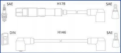 134756 HITACHI HITACHI DB Провод зажигания W124 260 300 M103