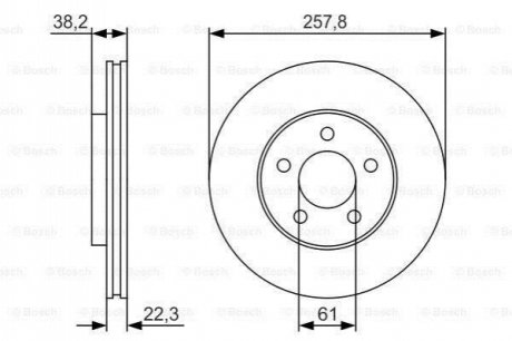 0986479R56 BOSCH BOSCH CHRYSLER Тормозной диск передн.Neon 94-