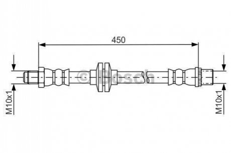 1987481683 BOSCH Гальмівний шланг RENAULT Duster \'\'F \'\'1,2-2,0 \'\'12>>