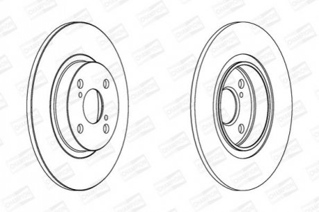 562412CH CHAMPION CHAMPION TOYOTA Диск тормозн.задн.Corolla 97-