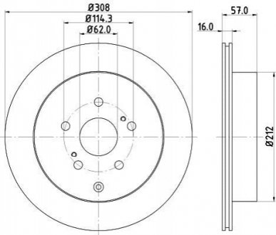 8DD 355 116-781 HELLA HELLA SUZUKI Диск торм. зад. Grand Vitara 05-