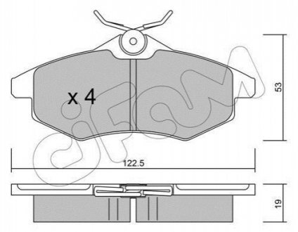 822-328-0 CIFAM CIFAM CITROEN Тормозн.колодки передн.C2,3 02-