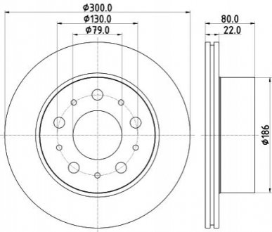 8DD 355 125-291 HELLA HELLA CITROEN Диск тормозной задн. JUMPER 16-