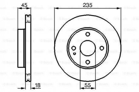 0986478241 BOSCH Гальмівний диск MAZDA 121/121/Metro/323/MX-5 \'\'F