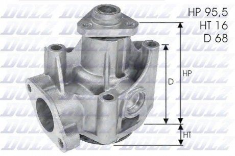 L-135 DOLZ Водяний насос FIAT CROMA (154) TEMPRA SW (159) TIPO (160) / LANCIA DEDRA (835) THEMA (834)