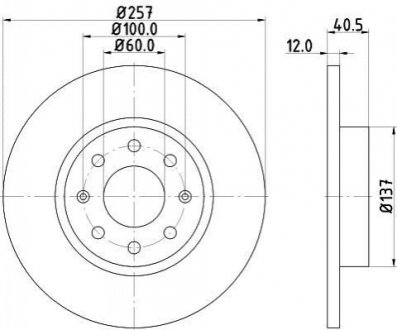 MDC1838 MINTEX MINTEX тормозные диск пер. Opel Corsa D 1.0