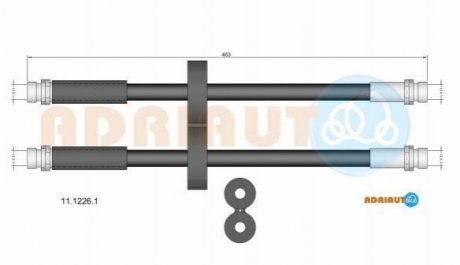 11.1226.1 ADRIAUTO ADRIAUTO FIAT Шланг тормозной задн Doblo 01-