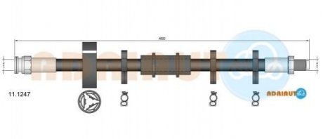 11.1247 ADRIAUTO ADRIAUTO FIAT Шланг тормозной пер.Uno, Panda