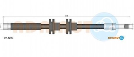 27.1229 ADRIAUTO ADRIAUTO DB Шланг тормозной передн. Vito -03