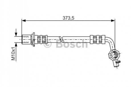 1987481040 BOSCH BOSCH Шланг торм. пер. лів. TOYOTA HIACE -04
