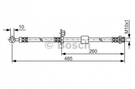 1987481054 BOSCH BOSCH MITSUBISHI Шланг торм.передн.Colt 04-