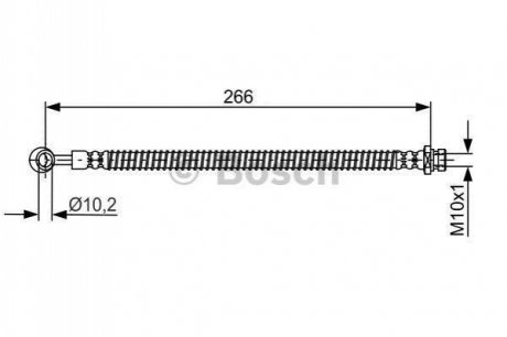 1987481755 BOSCH BOSCH Шланг торм. пер. лев. HYUNDAI ATOS -03