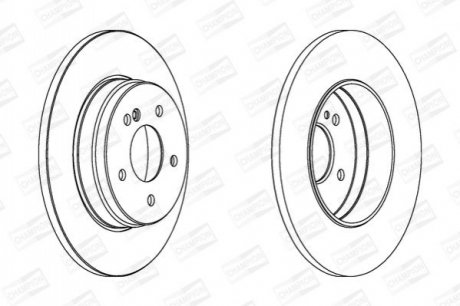 562051CH CHAMPION CHAMPION DB Диск тормозной задний W/S210 96-