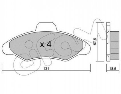 822-071-0 CIFAM CIFAM FORD Колодки тормозн.передн.Escort 90-