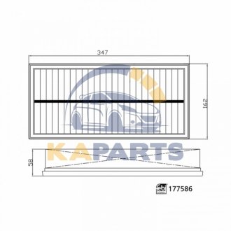 177586 FEBI BILSTEIN FEBI Фильтр воздуха LAND ROVER DEFENDER 19-