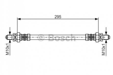 1987476382 BOSCH BOSCH FORD Шланг тормозной задн. Fiesta -96