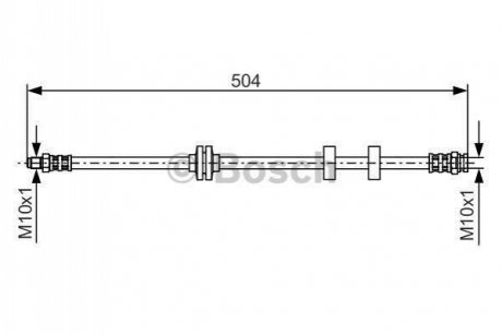 1987476879 BOSCH BOSCH Шланг тормозной передн Fiat Doblo 00-