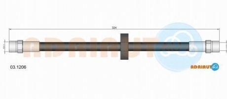 03.1206 ADRIAUTO ADRIAUTO VW Шланг торм.передний AUDI100 -86